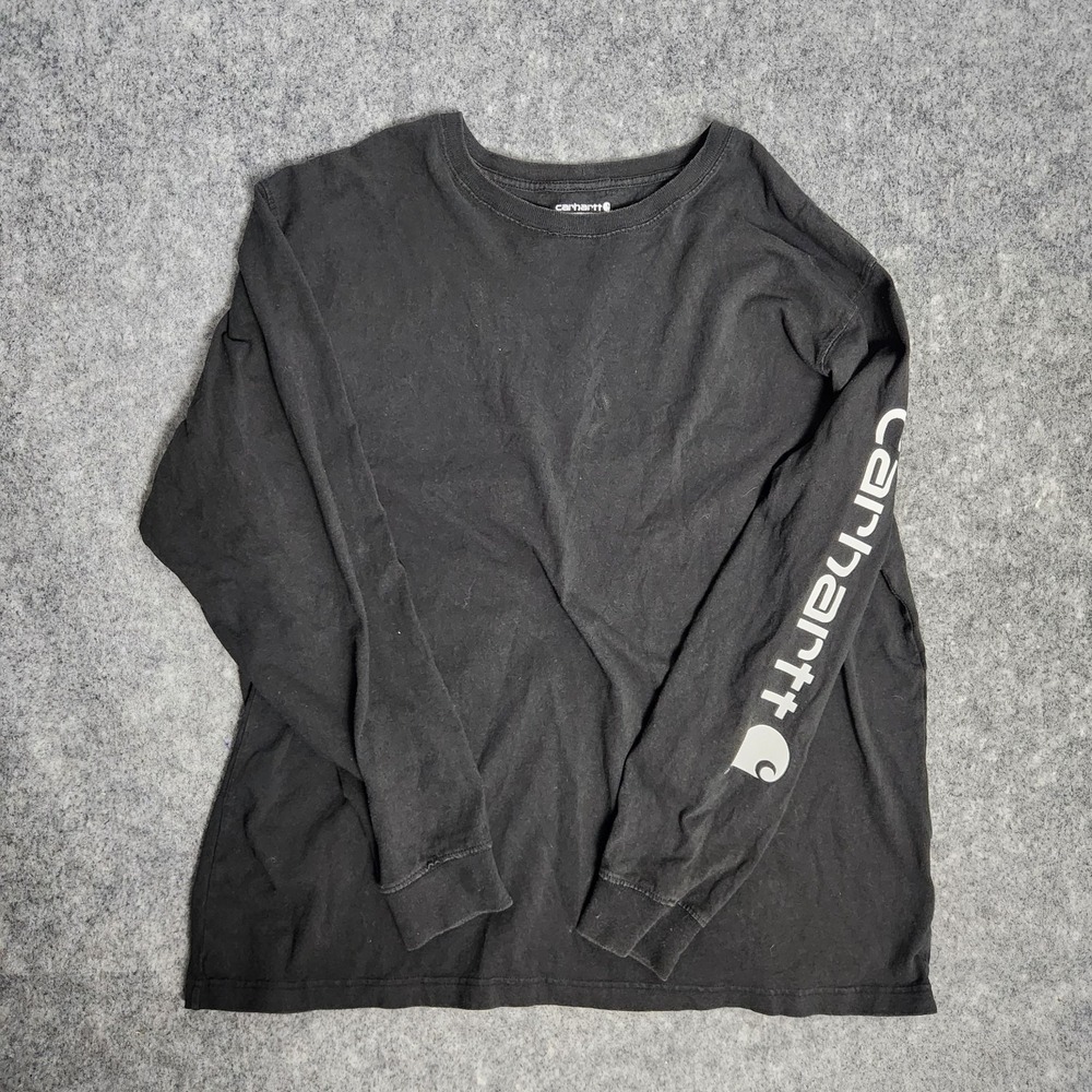 Carhartt Loose Fit Crew Neck Shirt Men XL Black Long Sleeve Pullover Heavyweight